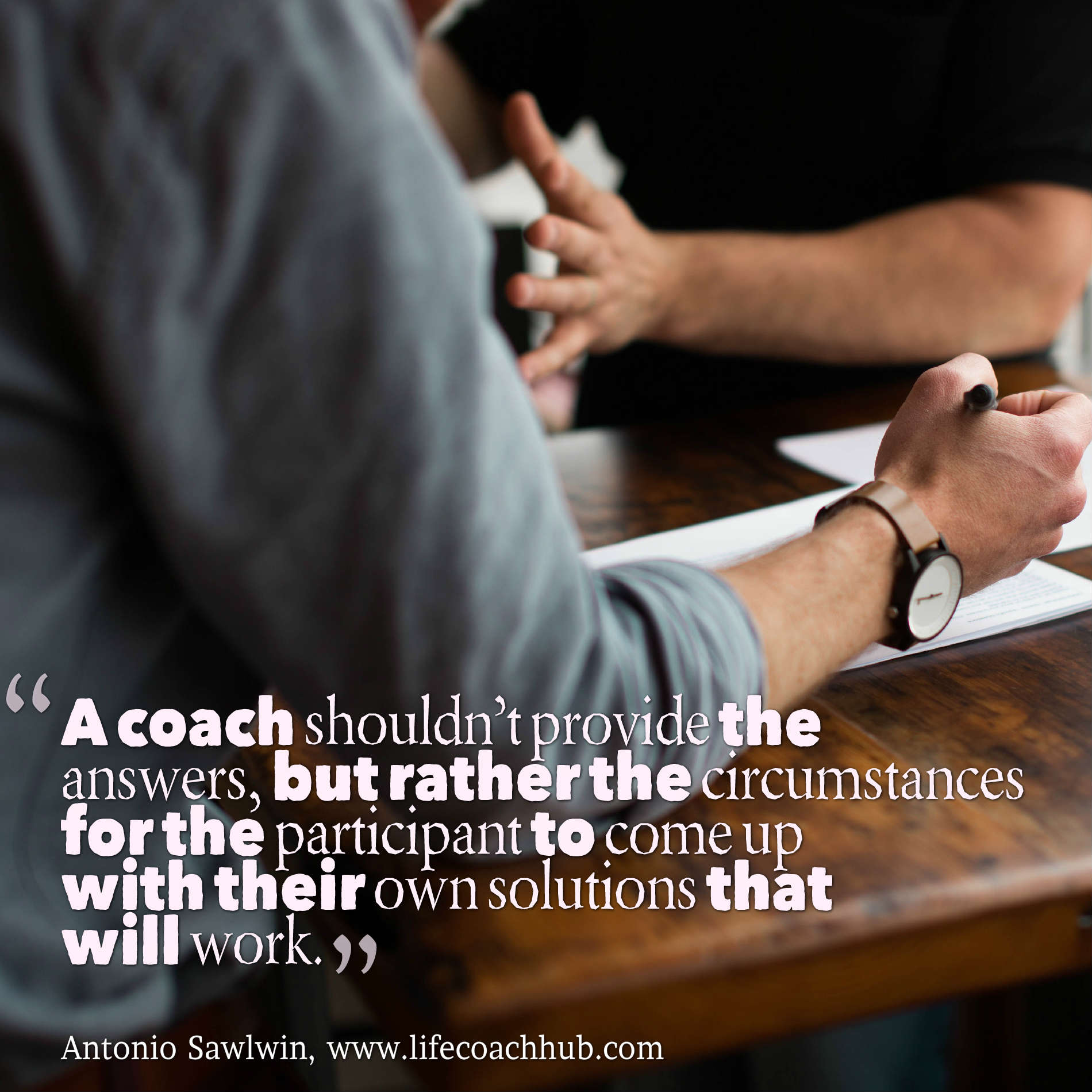 A Coach Shouldn't Provide the Answers