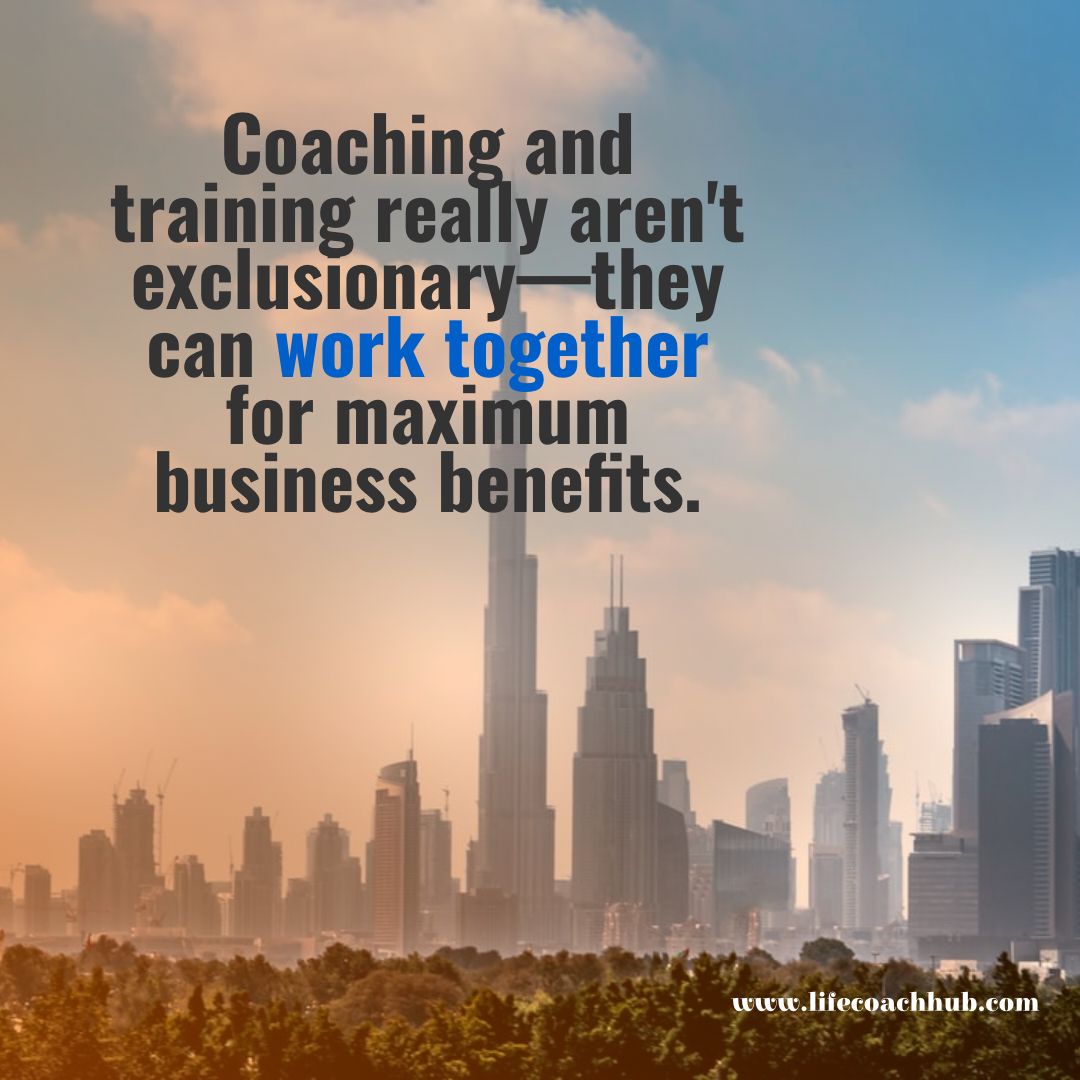 Business coaching and training complement each other