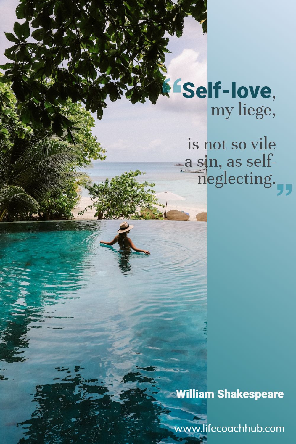 Self-love, my liege, is not so vile a sin, as self-neglecting. William Shakespeare Coaching Quote