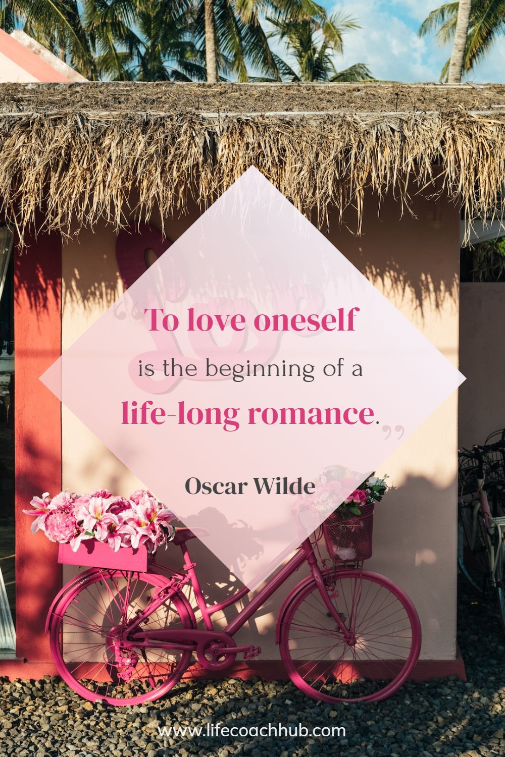 To love oneself is the beginning of a life-long romance. Oscar Wilde Coaching Quote