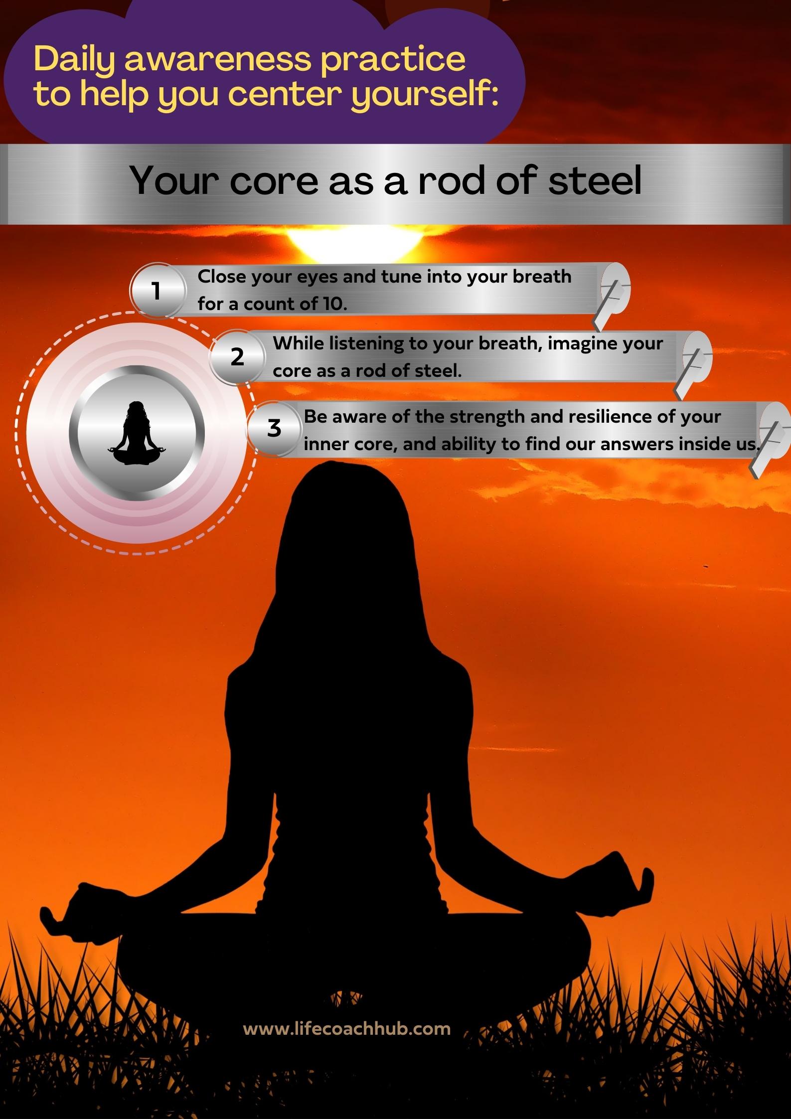 Your core as a rod of steel 