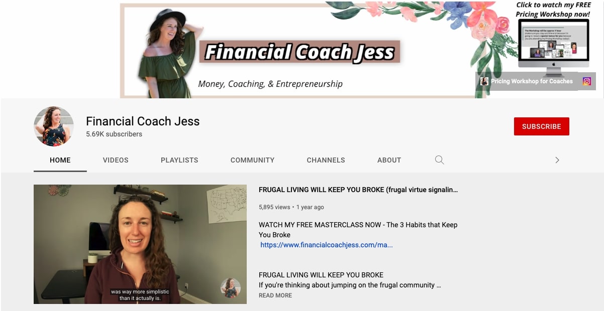 Financial Coach Jess, best life coaches on YouTube, coaching tip