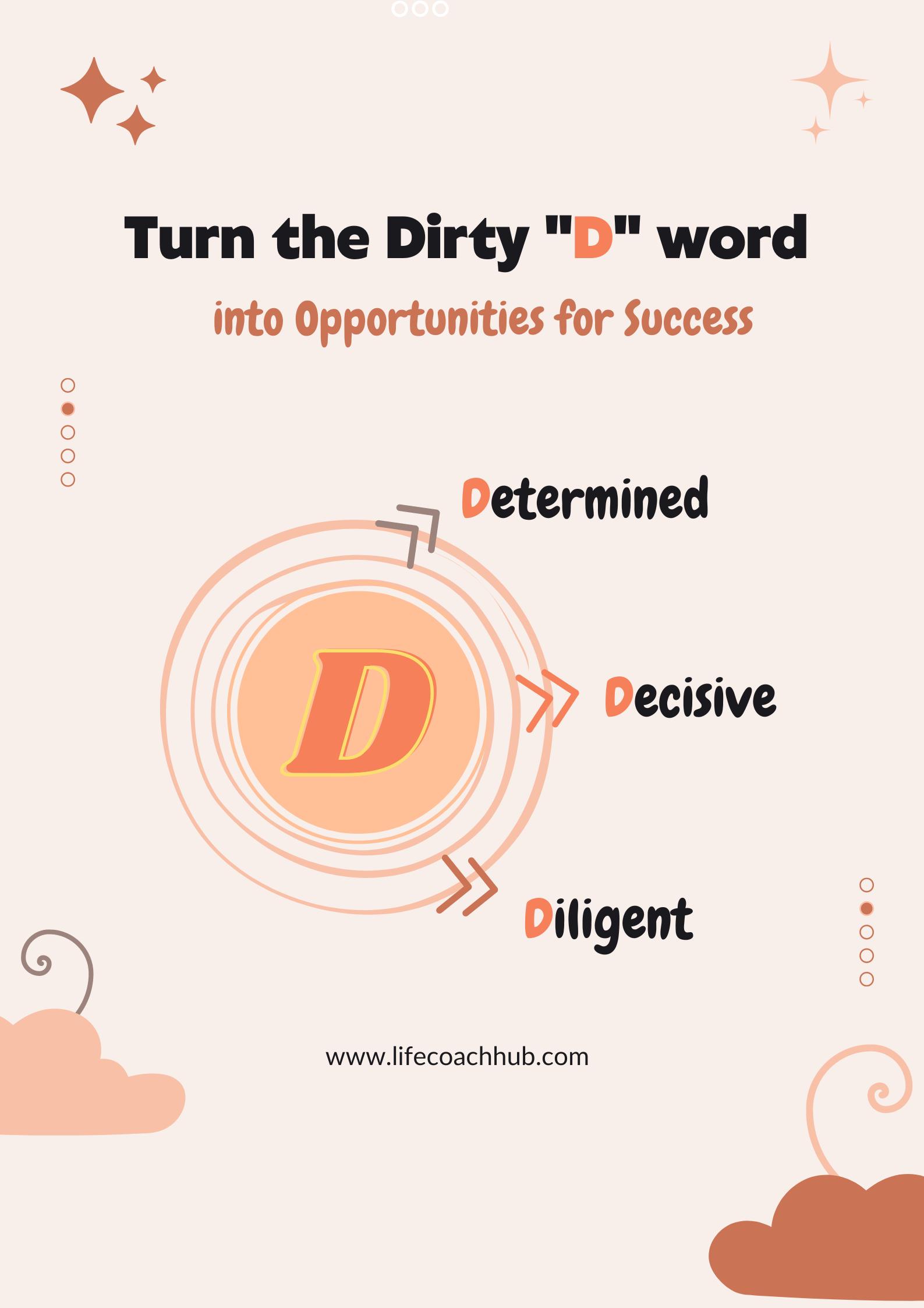 Turn the dirty d word to success