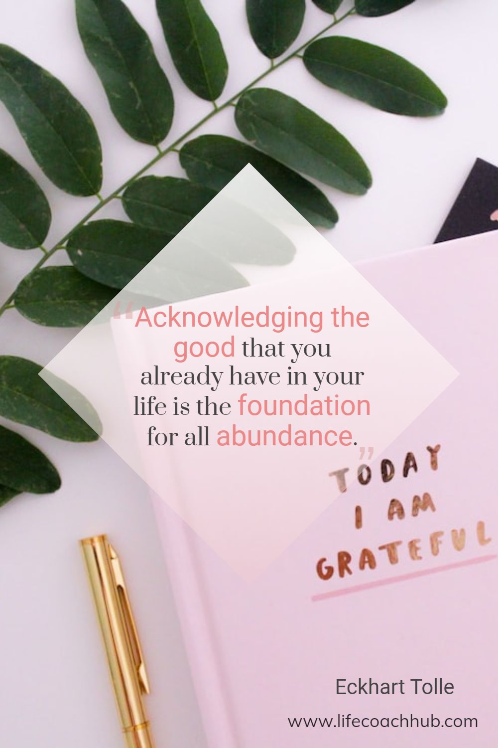 Acknowledging the good that you already have in your life is the foundation for all abundance. Eckhart Tolle Coaching Quote