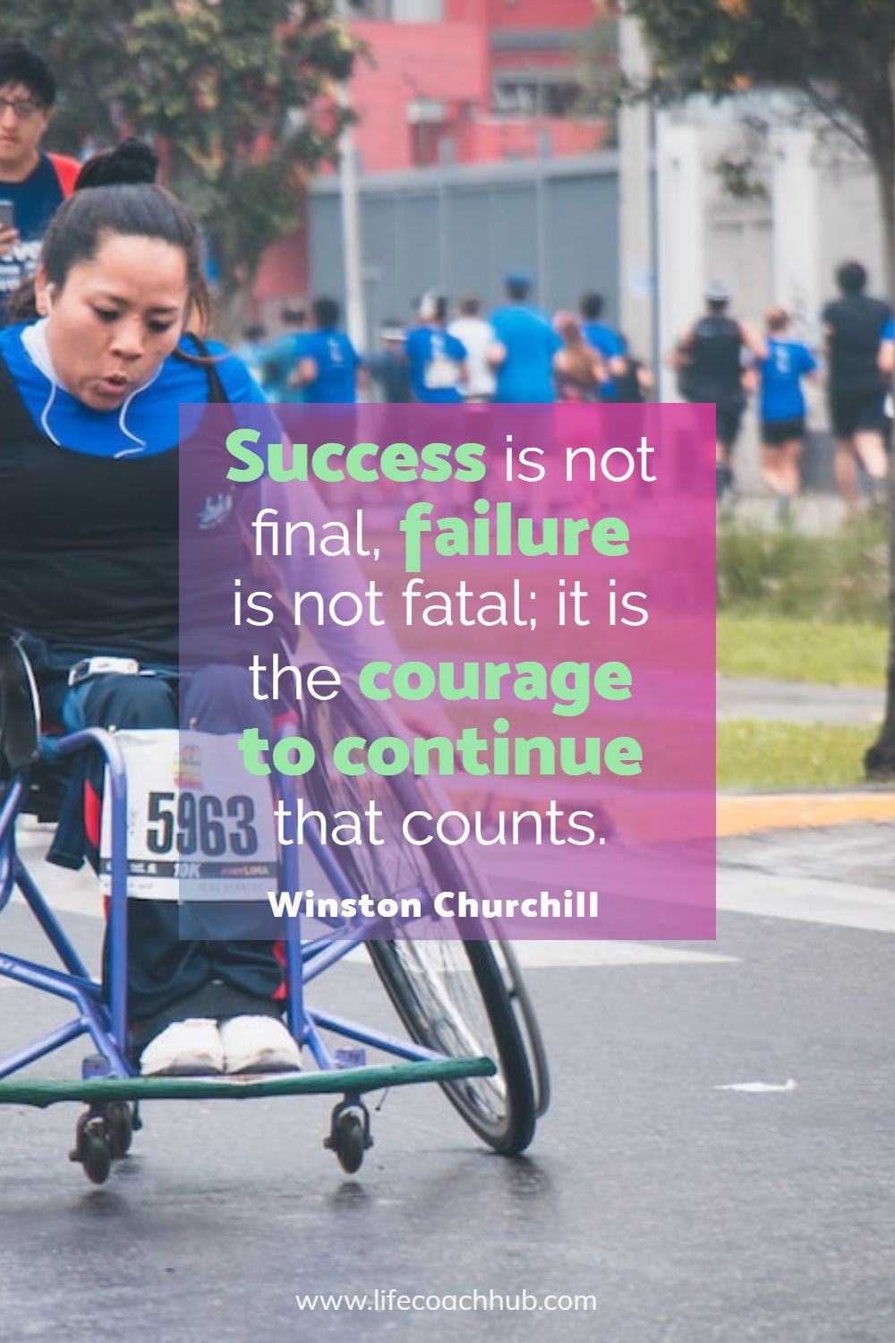 Success is not final and failure is not fatal; it is the courage to continue that counts. Winston Churchill Coaching Quote