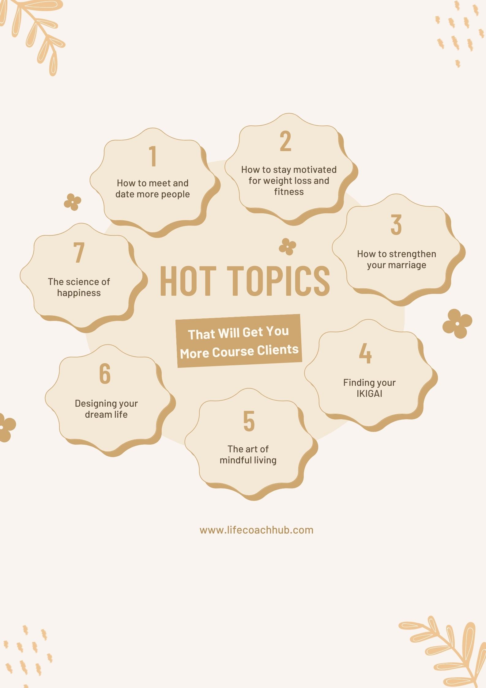 Hot Topics that will get you more course clients