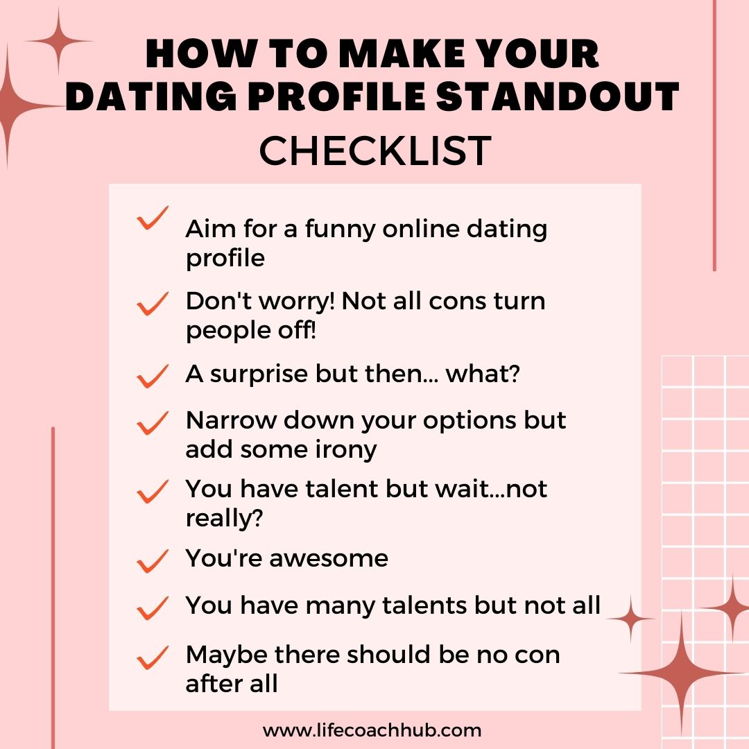 how to make dating profile stand out checklist coaching tip material