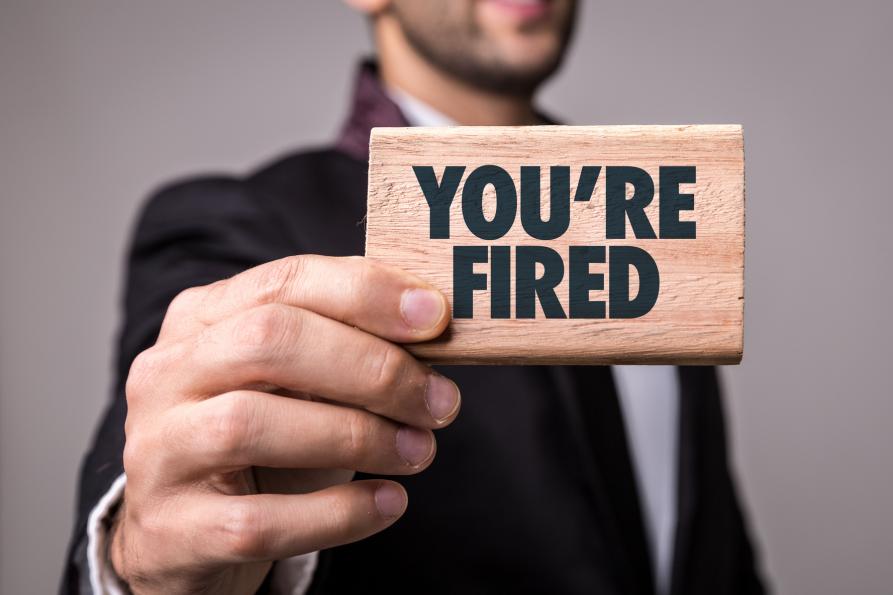 You're fired sign