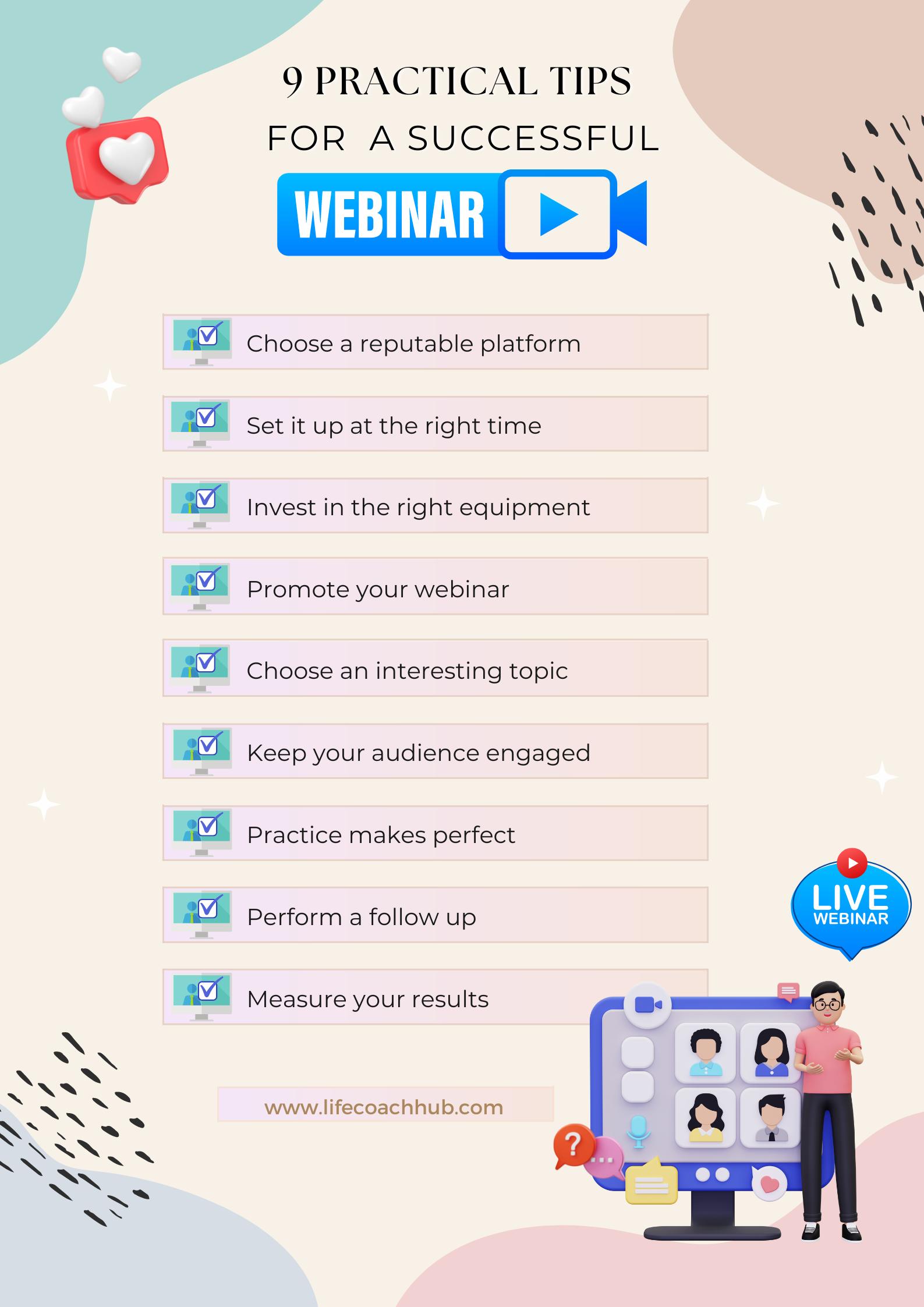 Tips for a successful webinar