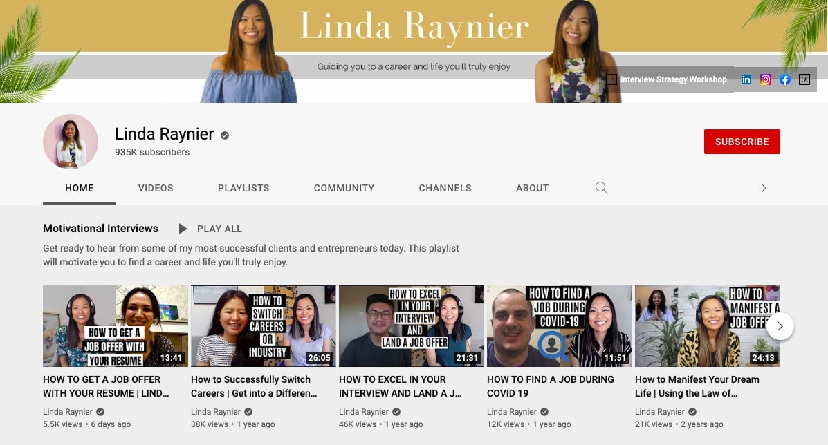 Linda Raynier, best life coaches on YouTube, coaching tip