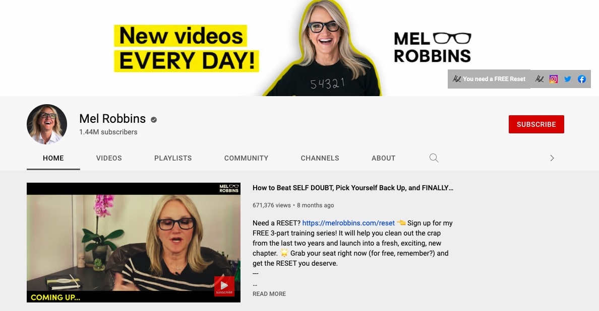 Melanie Robbins, best life coaches on YouTube, coaching tip