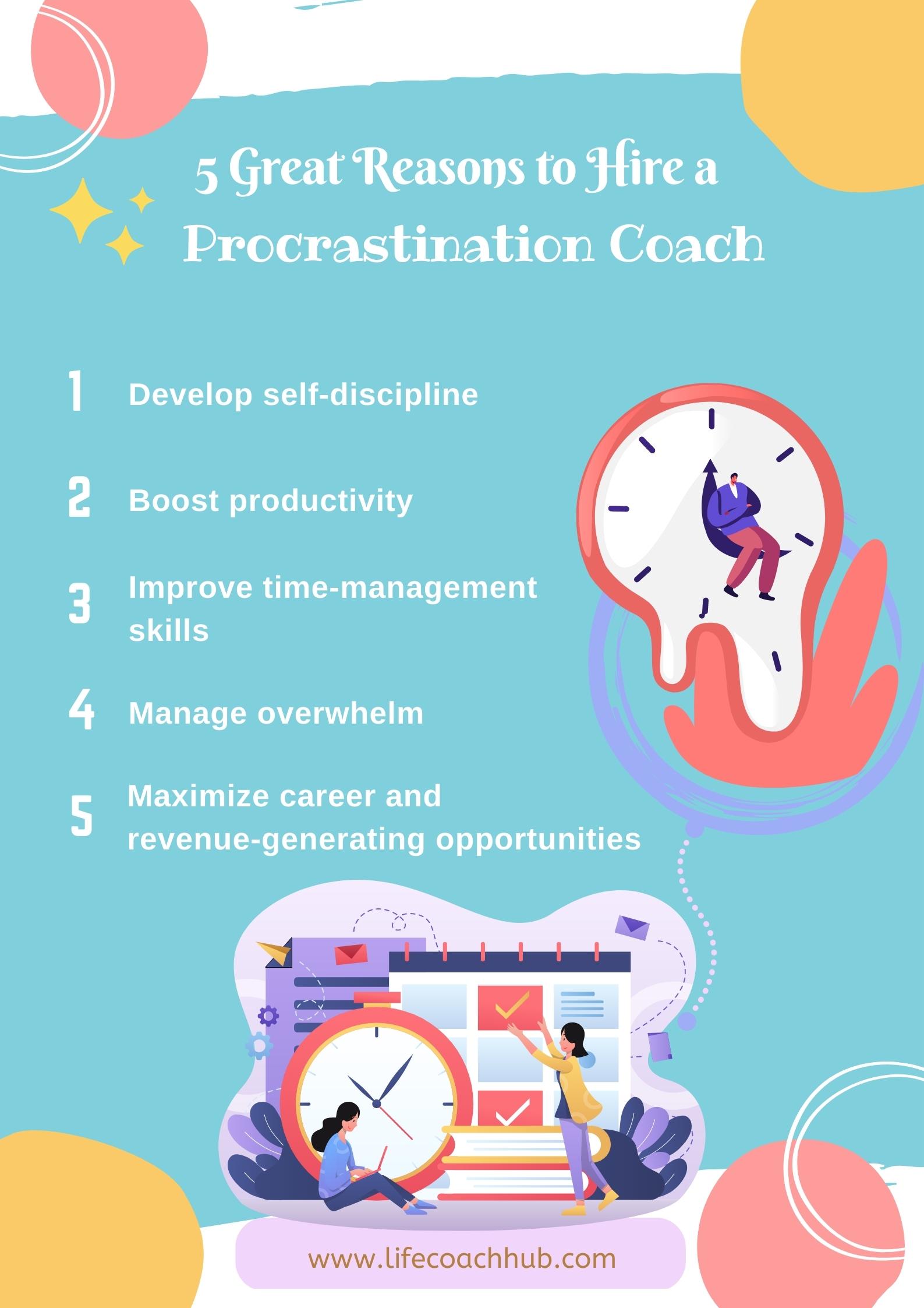5 Great reasons to hire a procrastination coach