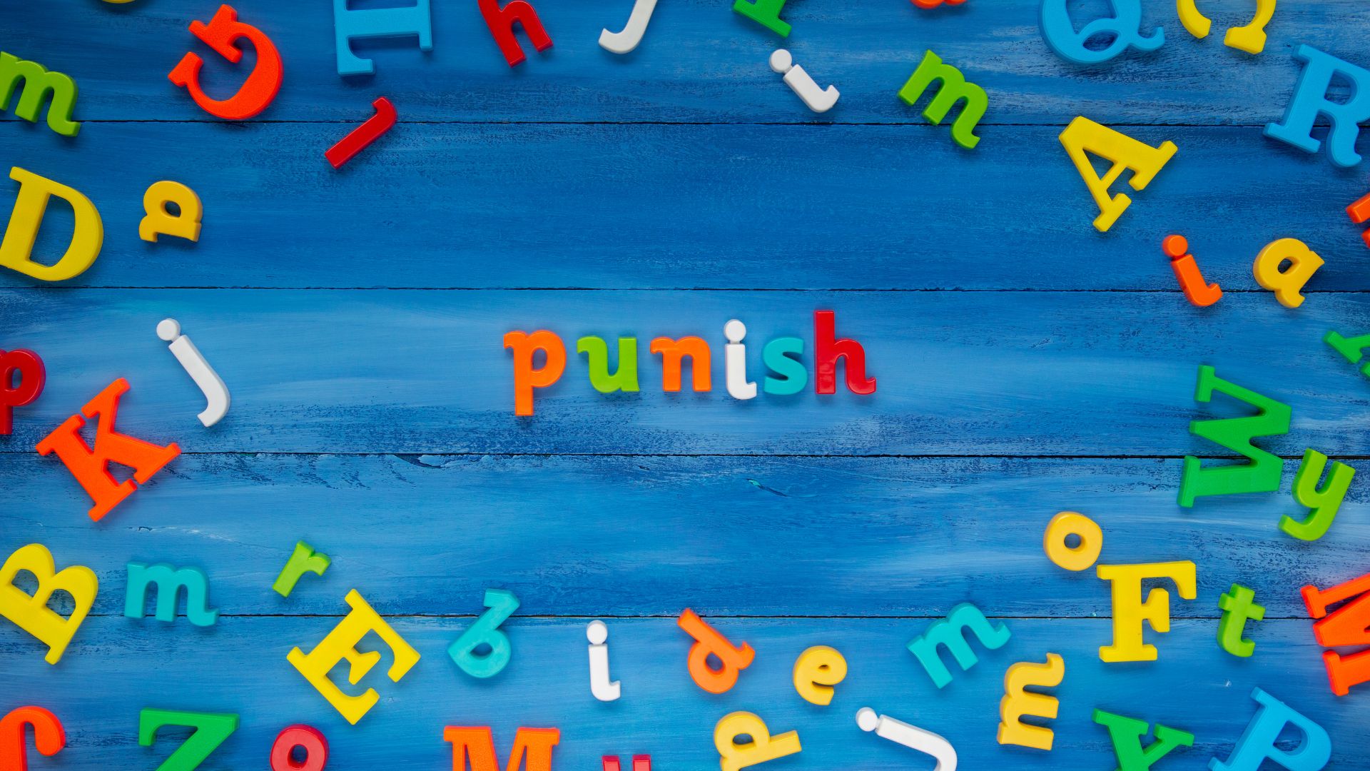Punish spelled out among many letters, what does it mean to hold someone accountable
