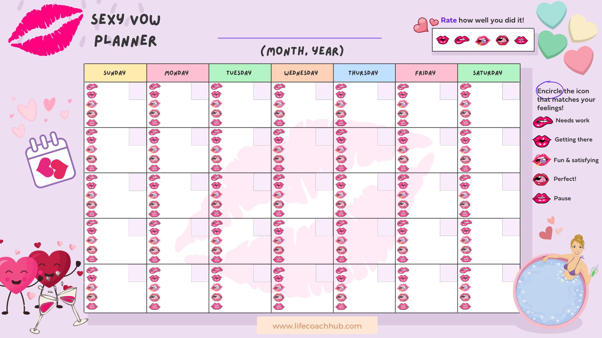 Sexy vow planner