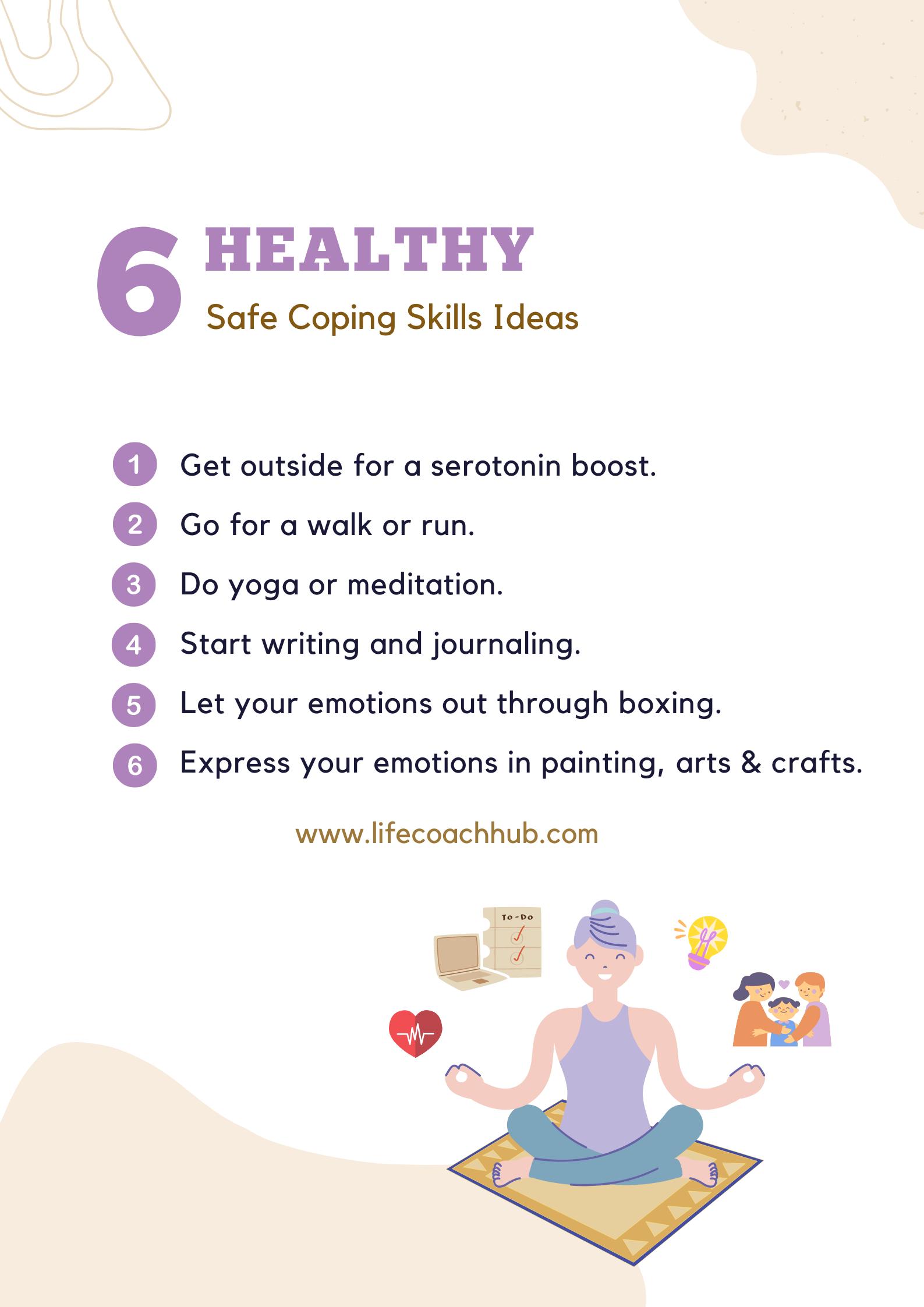 6 healthy safe coping skills ideas