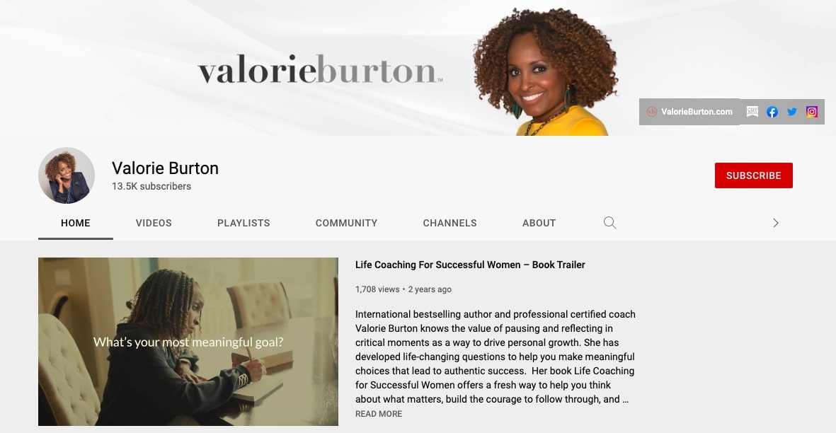 Valorie Burton, life coaching for successful women, best life coaches on YouTube, coaching tip