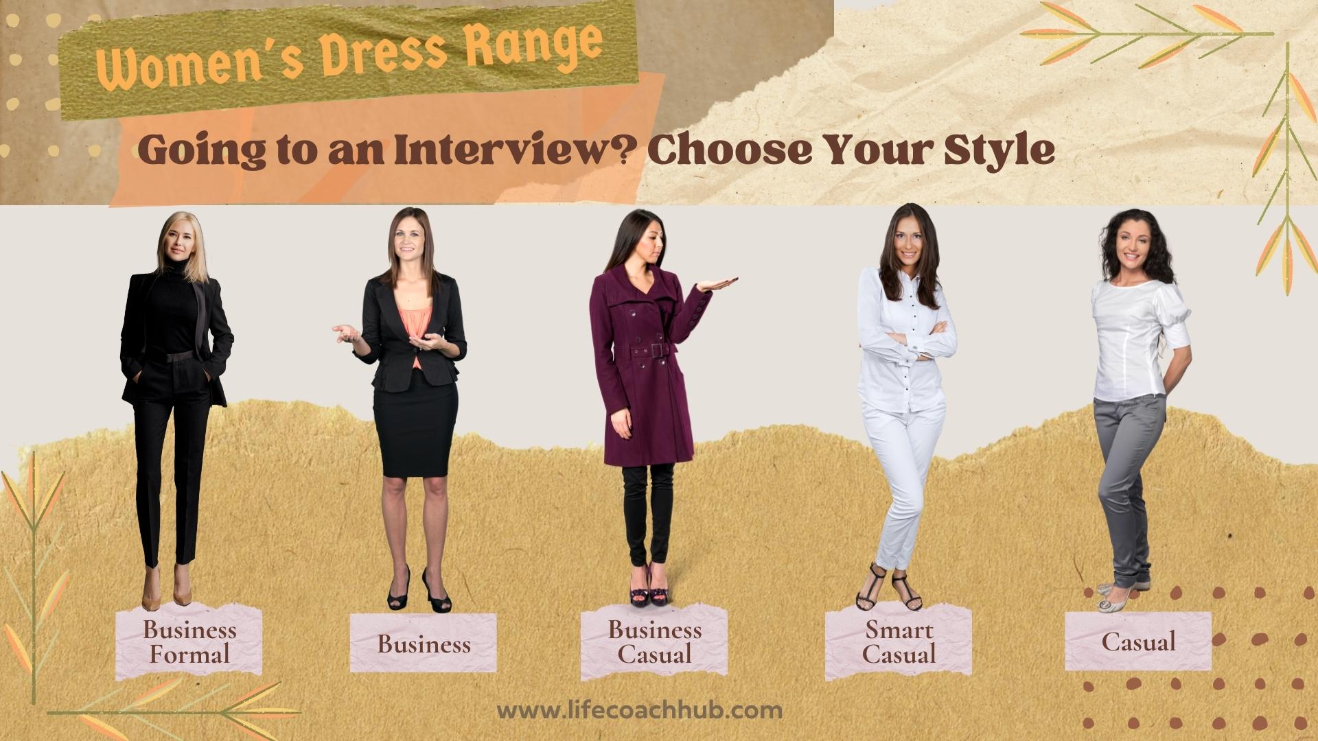 Women's business casual and formal range coaching tip